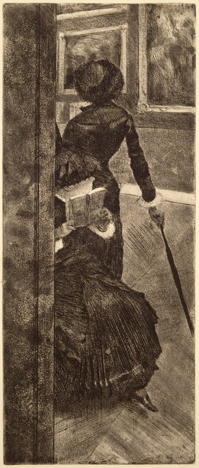 Al Louvre - La Pittrice (Mary Cassatt) (dettaglio) da Edgar Degas